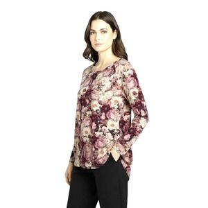 Soft Surroundings XL Floral Tunic Top Soft Stretchy Knit